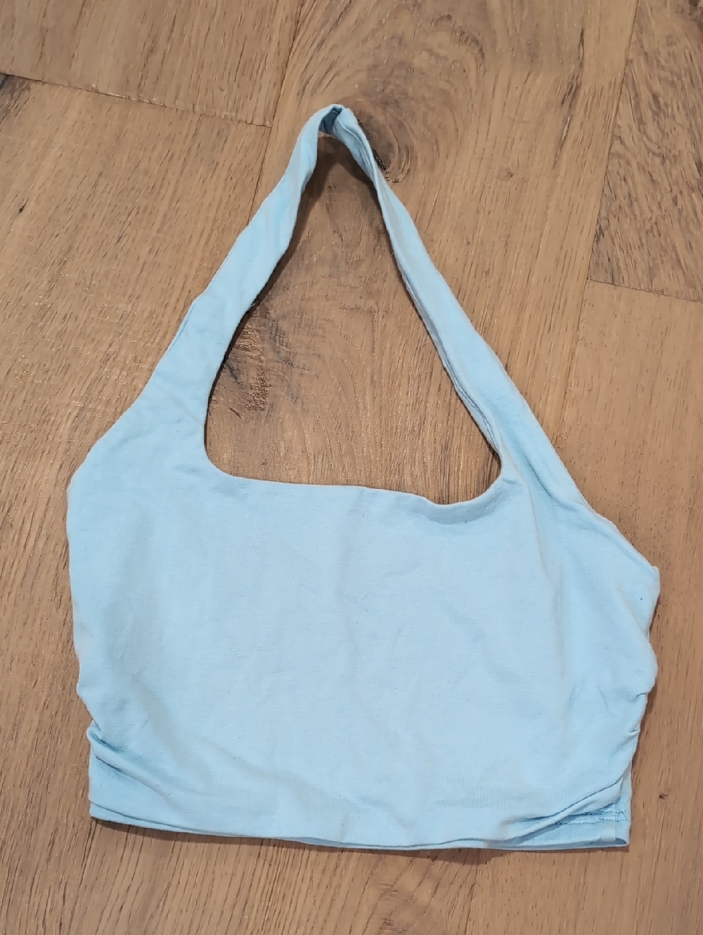 Blue Halter Crop